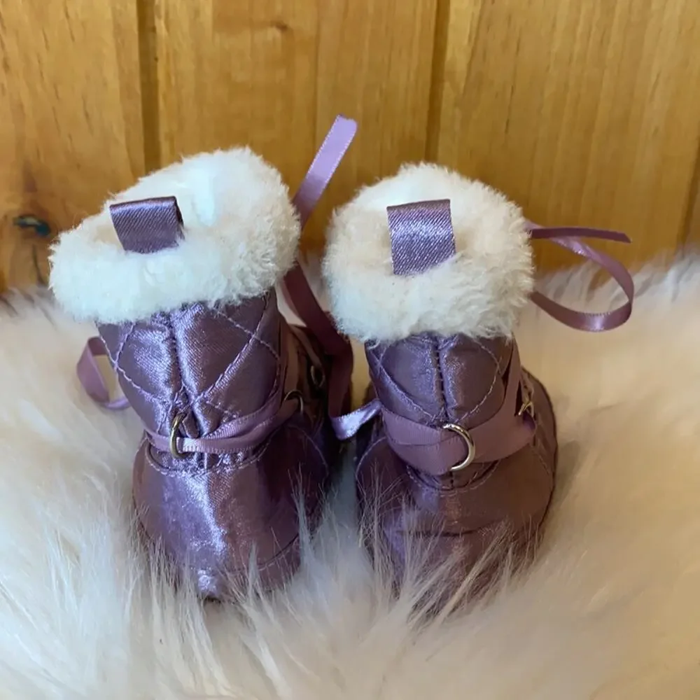 MEXX Lavender Quilted Infant Soft Booties 9